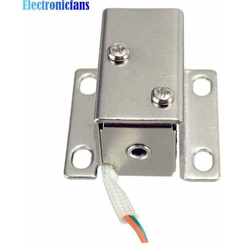 DC 12V Electric Solenoid Lock Tongue Upward Assembly Solenoid Module With Matching Wire for Door Cabinet Drawer