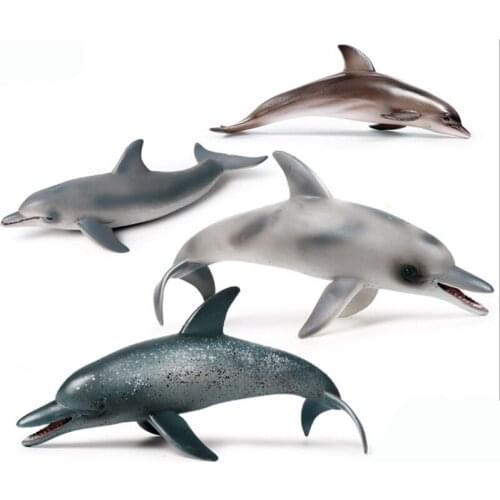 Whale/Dolphin Animal Figure Collectible Toys Sea Animal Cognition Action Figures Kids Plastic Cement Toys