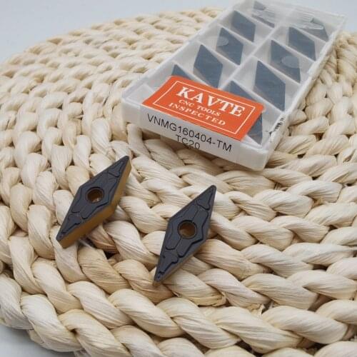 KAVTE VNMG160404-TM TC20 Cutting Lathe CNC Tools Lathe cutter External Turning Tool Carbide Insert Turning Tools VNMG 160408-TM