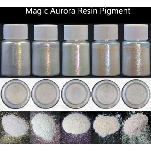 6Pcs Magic Aurora Resin Mica Pearlescent Pigments Dyes Resin Jewelry Making
