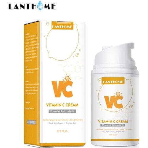 50ml Best Day Night Glow Care Vitamin C Anti Aging Facial Cream Anti Wrinkle Vitamin C Cream for Face Whitening Moisturizing