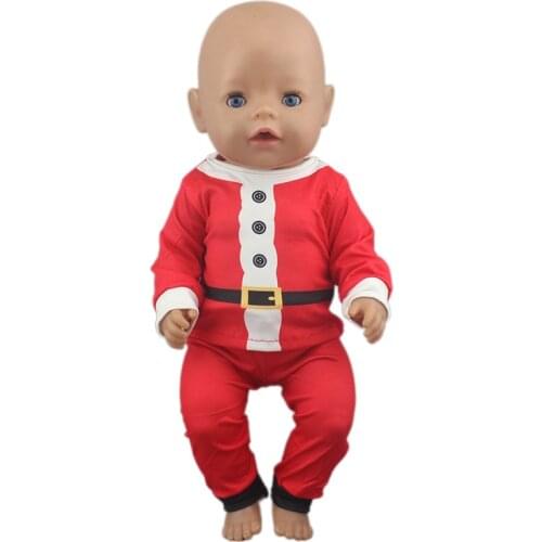 2020 New Christmas clothes Doll Jump Suits Fit For 43cm Baby Doll 17 Inch Reborn Baby Doll Clothes