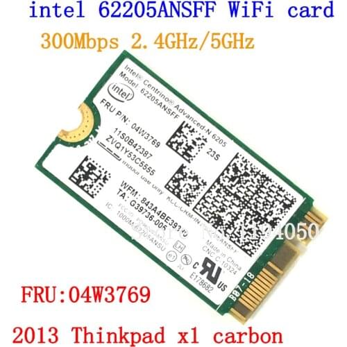 Original for Lenovo Thinkpad x1 carbon 62205ANSFF N6205 62205AN SFF WIFI Card Wifi Wlan Network Cards 04W3769 NGFF M.2 6205