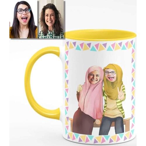 Personalized Turbans Caricature Of Yellow Mug Cup 38 s730