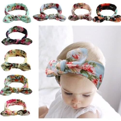 1pcs Baby Headwear Bowknot Elastic HeadBands For Baby Girls Children Tuban Baby HairBands Boho Hair Accessories TXTB1