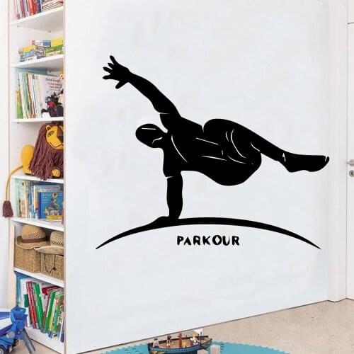 Drop Shipping Parkour Wall Sticker Pvc Removable Living Room Bedroom Wall Art Decal