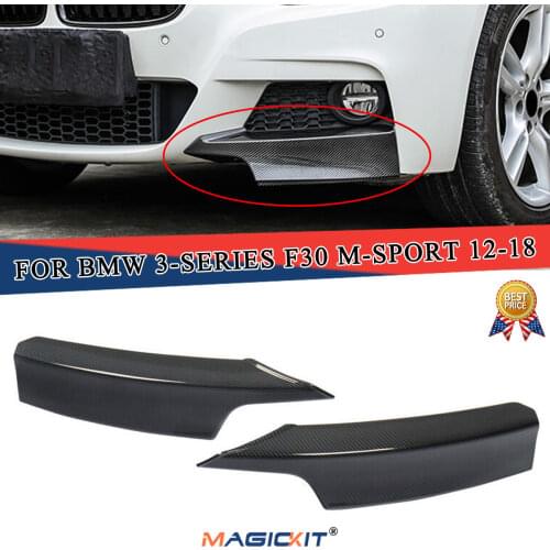 MagicKit Carbon Fiber Look Front Bumper Splitter Lip For 12-16 F30 320i 328i 335i M Sport