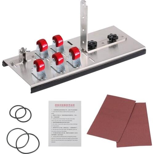Stainless Steel Glass Bottle Cutter DIY Tool Wine Beer Bottles Cutting Tool with Five Wheels Cutting Machine