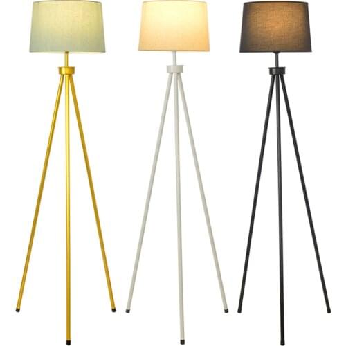 Nordic Triangle Iron Rod Floor Lamps for Living Room Bedroom Bedside Lamp Warm Standinng Study Floor Lights E27 Deco Lighting