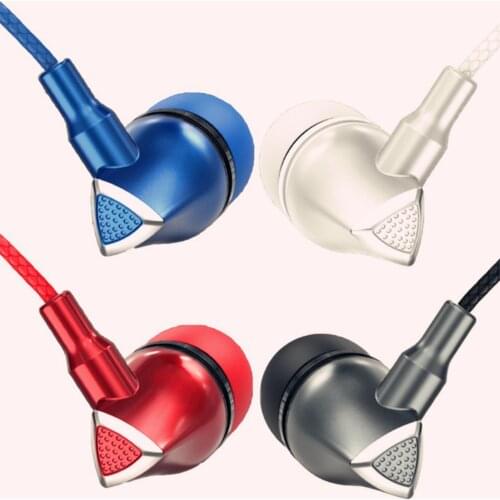 3D Surround S320 Stereo Bass Headphone In-Ear 3.5MM Wired Earphones Metal HIFI Earpiece with MIC for Xiaomi Samsung Huawei Phone