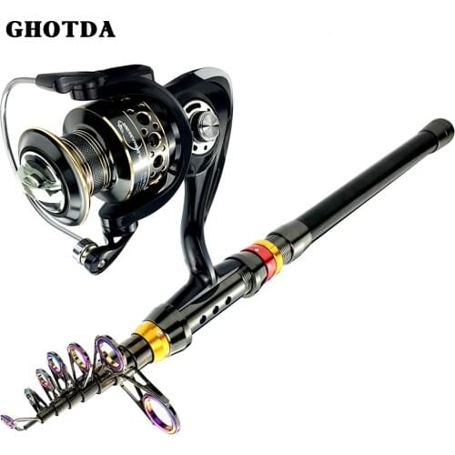 Telescopic Fishing Rod and 13BB Fishing Reel Wheel Portable Travel Fishing Spinning Fishing Rod Combo Pesca