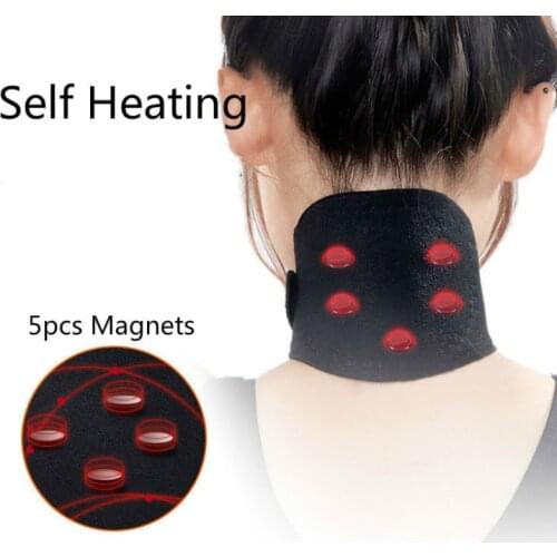 1PCS Tourmaline Self Heating Neck Pads Magnet Thermal Neck Massager Belt Support Brace Cervical Vertebra Protection Heath Care
