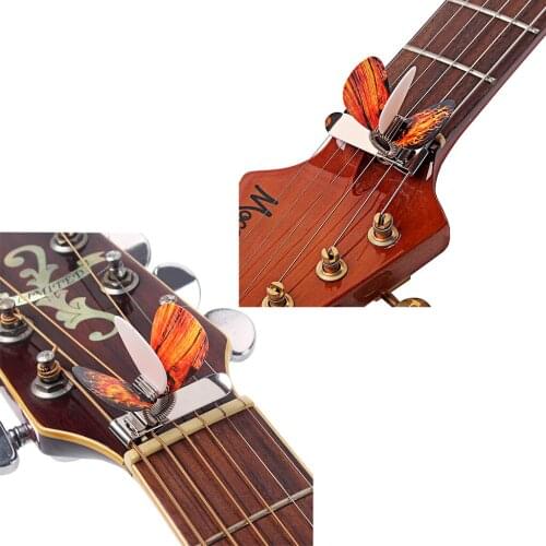 1 Set Guitars Pick Holder With 3pcs Heart-shape Picks Bass Guitar Accessory