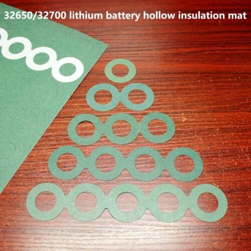 100pcs/lot 32650 32700 Lithium Battery Positive Hollow Hollow Insulation Gasket No. 1 Battery Hollow Flat Face Pad Meson