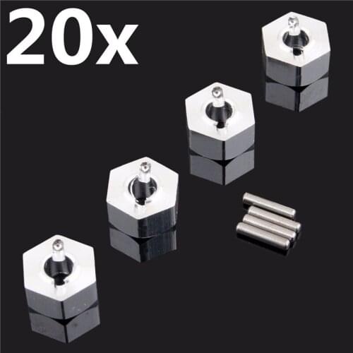 20 Pieces RC Car Upgrade Part Aluminum Alloy Wheel Hex.Mount(Al.) 7mm Thickness 12mm SLA016 For 1/10th Model Traxxas Slash 4x4