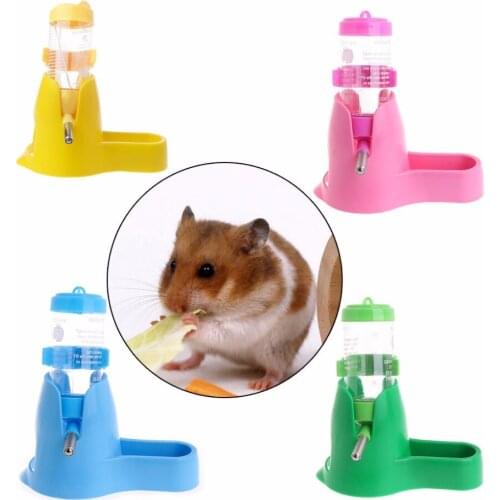 3 in 1 Pet Hamster Water Bottle Food Container Drinking Feeding Rest 80ml New for hamster