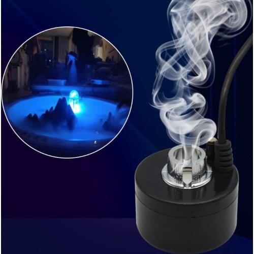 Aquarium Plastic Ultrasonic Mist Maker Fogger Water Fountain Pond Tank Atomizer Nebulizer Air Humidifier Decor Without LED Light