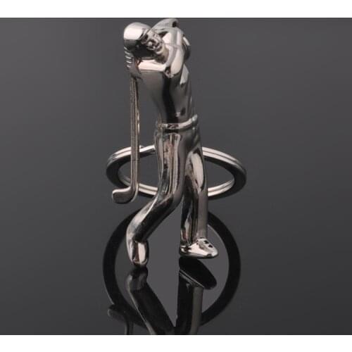 FREE SHIPPING BY DHL 200pcs/lot 2015 New Fashion Zinc Alloy Golf Keychains Metal Keyrings Gift for Men