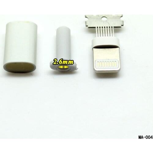 Cltgxdd 20Sets 3 in 1 lighting 8Pin DIY welding wire male plug For iPhone 5 5S 6 6S 7 8 Plus phone data cable charging port