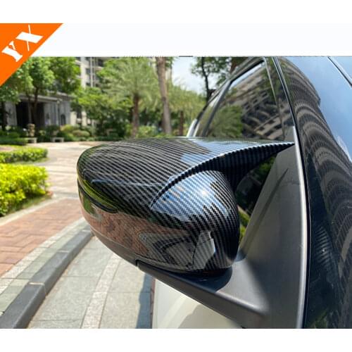 For Nissan Leaf ZE1 Hatchback 2017 2018 2019 Car Accessories ABS Carbon/Chrome Side Door Rearview turning Mirror Covers 2pcs