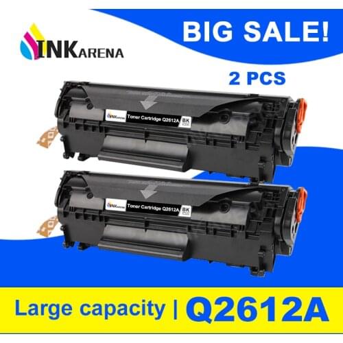 INKARENA 2PCS Q2612A q2612 2612a 12a 2612 Toner Cartridge Compatible For HP LaserJet LJ 1010 1020 1015 1012 3015 3020 3030 3050