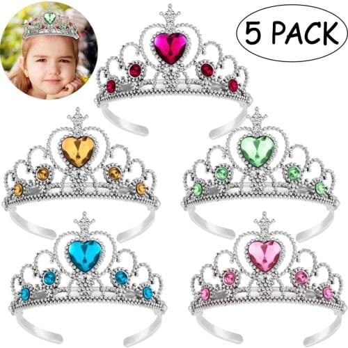 5PCS Princess Headpiece Crown Party Accessories Dress Up Headwear Headdress For Baby Kids Children