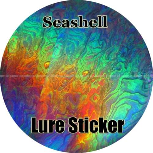 Seashell, Holographic, 12pcs Jig and Lure Sticker, 15cm x 9cm
