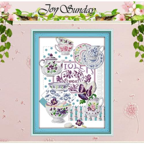 Cup Tale Patterns Counted Cross Stitch 11CT 14CT Cross Stitch Sets Wholesale Chinese Cross-stitch Kits Embroidery Needlework