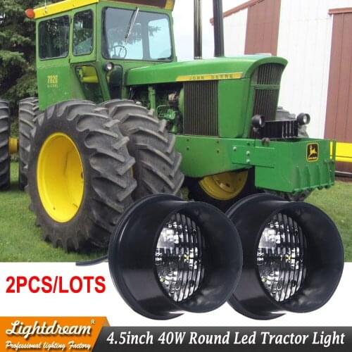 Pair of Long Rubber Bezel Short Rubber Bezel Mounting Bracket 4.5inch Round Led work tractor lights John Deere RE19080, AR85262