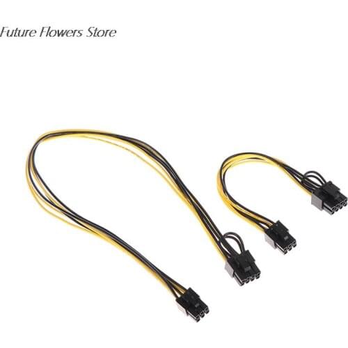 PCI express 6pin to 6+2Pin Power supply Cable GPU 6 pin 8pin power cord