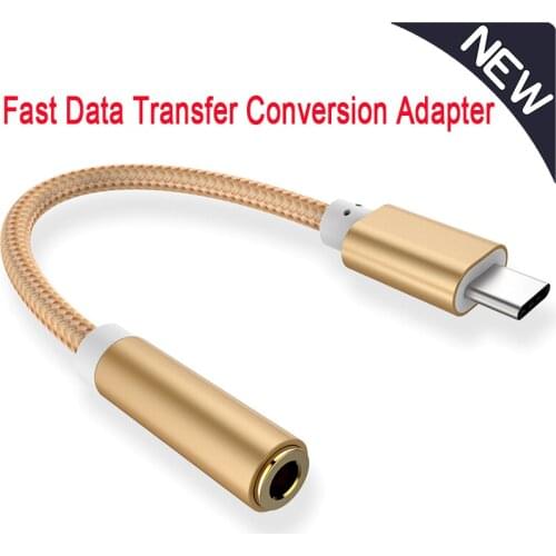 2021 New USB Type C To 3.5mm Jack OTG Adapter USB-C Type-C To 3.5 Mm Audio Fast Data Transfer Conversion Adapter Aux Cable