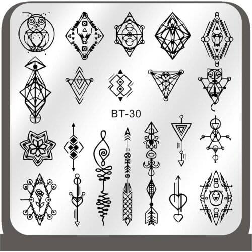 Nail Art Plate Pattern Nail Art Board Picture Summer Nail Design Flower Cat Moon Star Stainless Steel Mould Tool Art