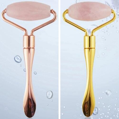 Pink Crystal Jade Roller Face Lift Massage Roller Eye Cream Applicator Spatulas Facial Mask Spoon Skin Care Tools