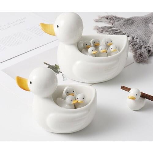Hand-painted Ceramic Japanese Duck Chopstick Holder Chopstick Holder Creative Family Living Room Restaurant Storage Decoration