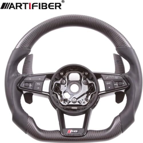 Leather Carbon Fiber Steering Wheel for Audi A1,A2,A3,A4,A5,A6,A7, S3/RS3,S4/RS4,S5/RS5,S6/RS6, TT,TTRS,R8
