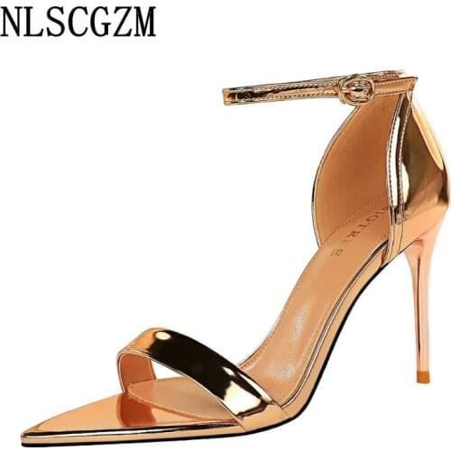 Patent Leather Sandals Women Summer 2021 Harajuku Shoes High Heels Sandals Women Pumps Women Shoes Ladies Shoes and Sandals