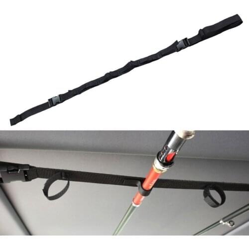 SPEEDWOW Fishing Rod Saver Vehicle Rod Carrier Band Rod Holder Belt Strap Car Fish Rafter