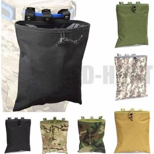 Tactical MOLLE Dump Pouch Mag Recovery Drawstring Pouch Drop Pouch Military Accessories