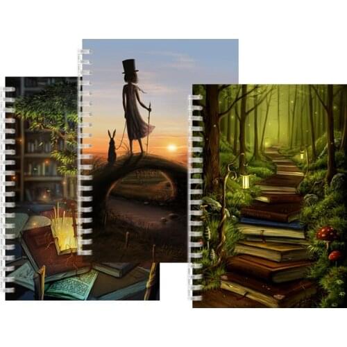 The Readers Path Spiral Notebook Binder Note Book Art Print Cover Poster Diary Journal Blank Ruled Line Page For Student Writing