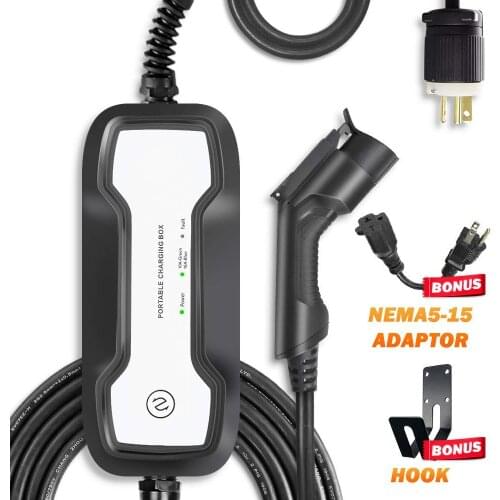 Electric Car Mode 2 EV Charging Cables Battery Car Charger Type 1 NEMA6-20 SAE J1772 10/16A for Nissan Leaf2012-2017