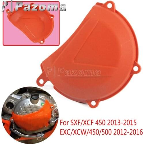Orange MX Enduro Motocross Plastic Clutch Case Cover Guard Protector For SXF/XCF 450 2013-2015 EXC/XCW/450/500 2012-2016