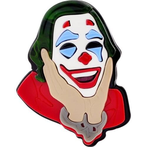 CINDY XIANG Fashion Acrylic Anime Pins For Women Colorful Acetate Fiber Cute Cartoon Clown Brooches Creative Design Jewelry Gift