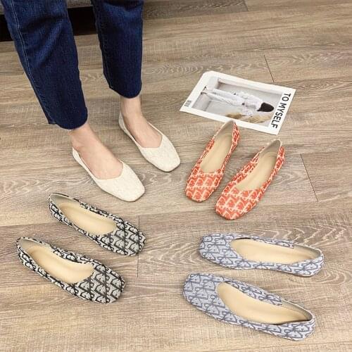2021 Ladys Spring,Summer Flat Shoes,Women Shallow,Fashion,Woven Flats,Elegant,Comfortable,Casual,Rubber Sol Plus Size 34-41