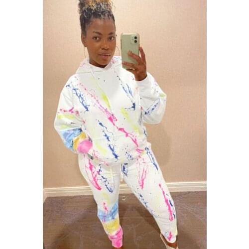 2021 Best Quality Fashion Design Women Set 2Pcs Longsleeve Hooded Sportsuit