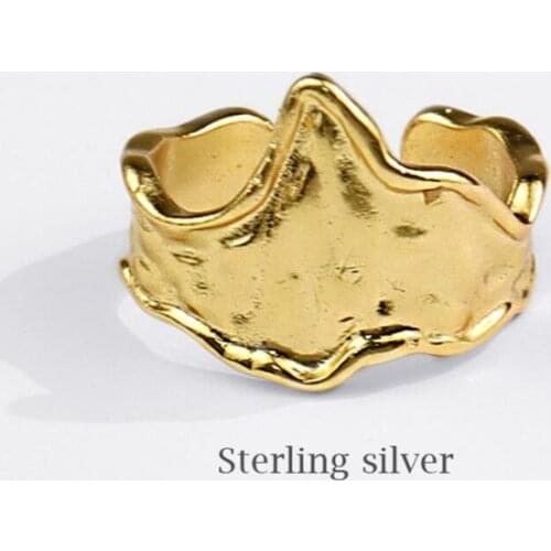 Sole Memory Fashion Creative Hip Hop Cool 925 Sterling Silver Female Resizable Opening Rings SRI853