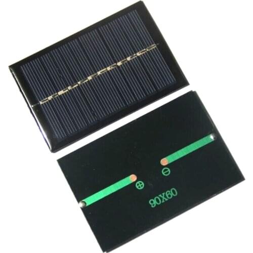 0.6W 6V 100Ma Solar Cell Polycrystalline Solar Panel Solar Module DIY Solar Charger 90*60*3MM 12pcs/lot Free Shipping