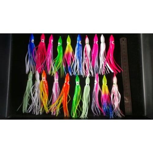 100pcs12cm fishing lure,soft lure. soft plastic octopus lure saltwater octopus bait,soft silicone fishing lure. mixed colour