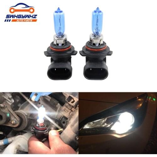 2x 9012 HIR2 Halogen Light Bulbs 55W 6500K Xenon Clear White Car-styling Car Headlights 9012LL HIR2 PX22d Car Headlight Bulbs