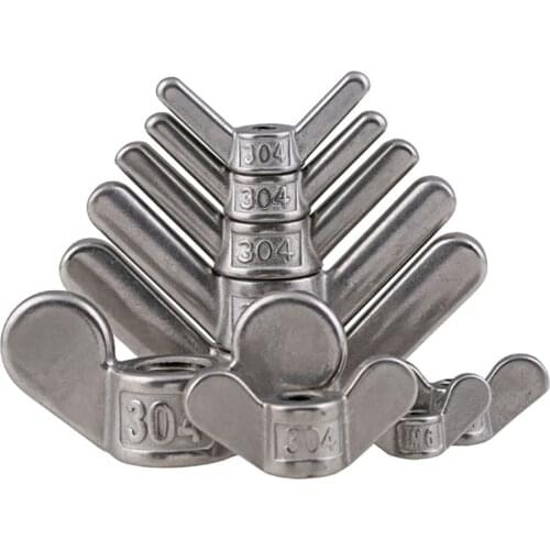 304 Stainless Steel Special-Shaped Hand Screw Nut Big ear Butterfly Nuts Ram Screw Nut Claw Nut M3 M4 M5-M20