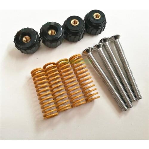 4pcs Leveling Hand Twist Nut Spring Screw kit M3/M4 For Creality CR-10 CR-10S CR-8 CR-5 Mini Ender-3 3D Printer Heated Bed